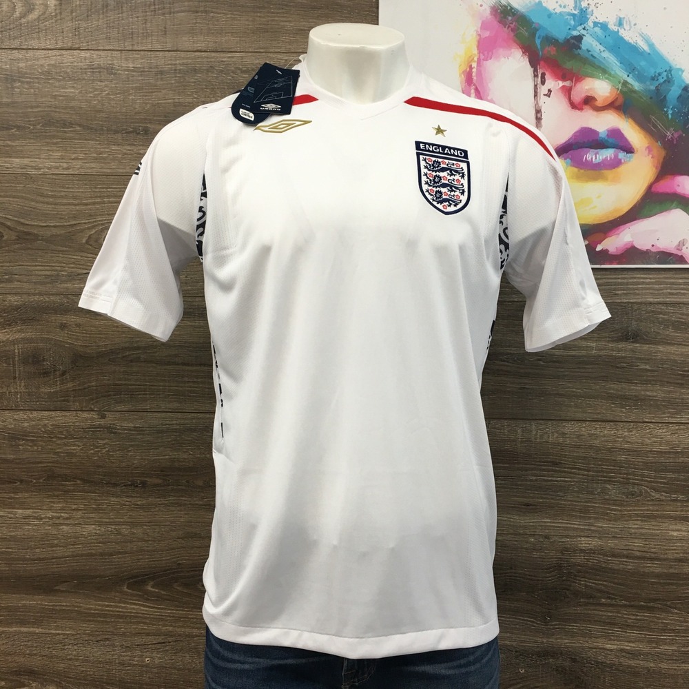 NEW! Umbro 2008 England National Team Soccer Jersey Mens Large White Football